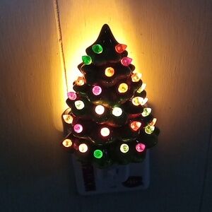 Ceramic Christmas Tree Night Light